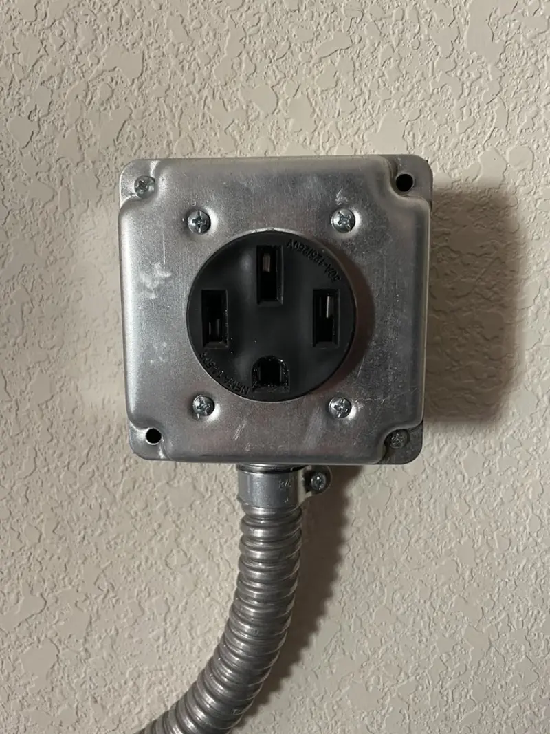 NEMA 14-50 outlet installed for Smart Home Electrical in College